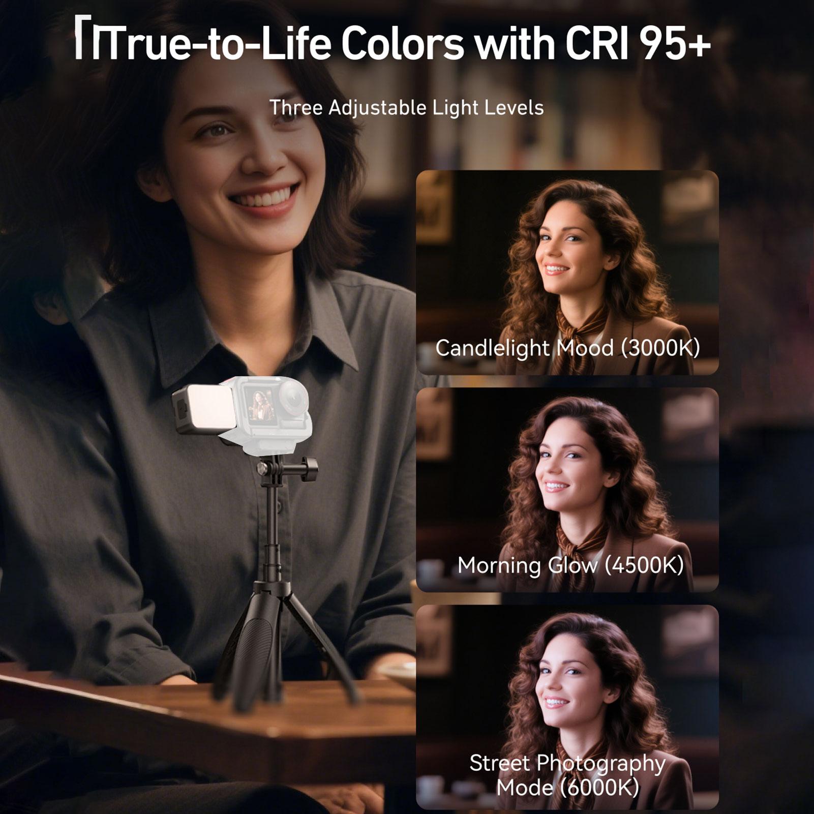 

Small LED Video Light Magnetic Photography Fill Lights for Action Camera Vlog Live Streaming