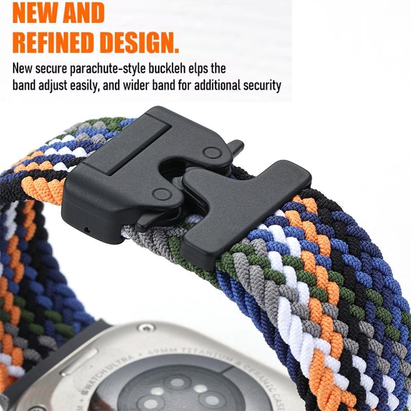 Parachute Strap For Apple Watch Ultra 3 2 Band 49mm 46mm 42mm 45mm 41mm 44mm Braided Nylon Bracelet iWatch 11 10 9 8 7 6 SE Belt