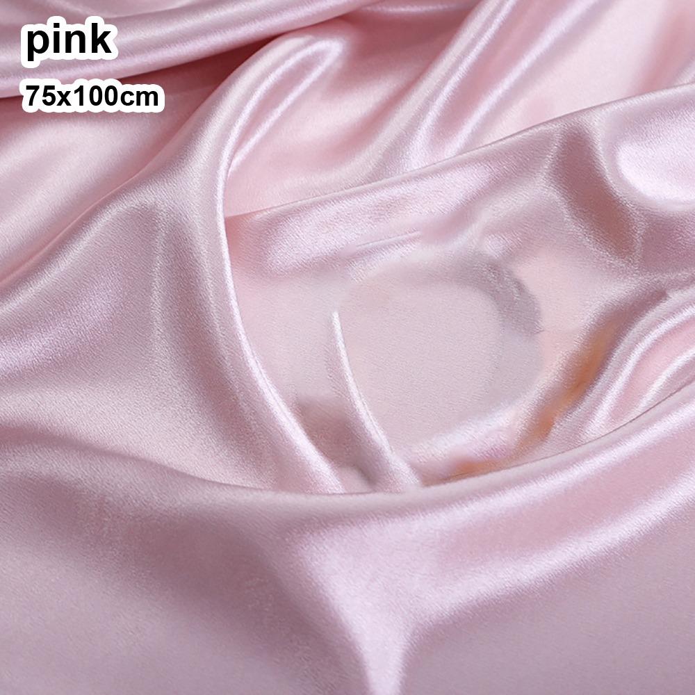 

1Pcs 75x100cm Crystal Satin Props Glossy Fabric Nail Polish Photo Background Cloth Handheld Smooth Decoration Cloth розовый