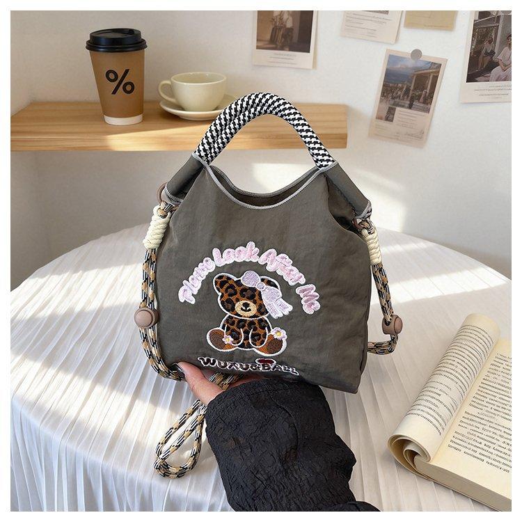 Bestickte Bucket Bag Handytasche Pendeln Einzelschulter Umhängetasche