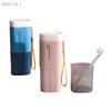 Porta spazzolino da denti da viaggio, porta dentifricio, scatola portaoggetti portatile, organizer per accessori da bagno da viaggio all'aperto