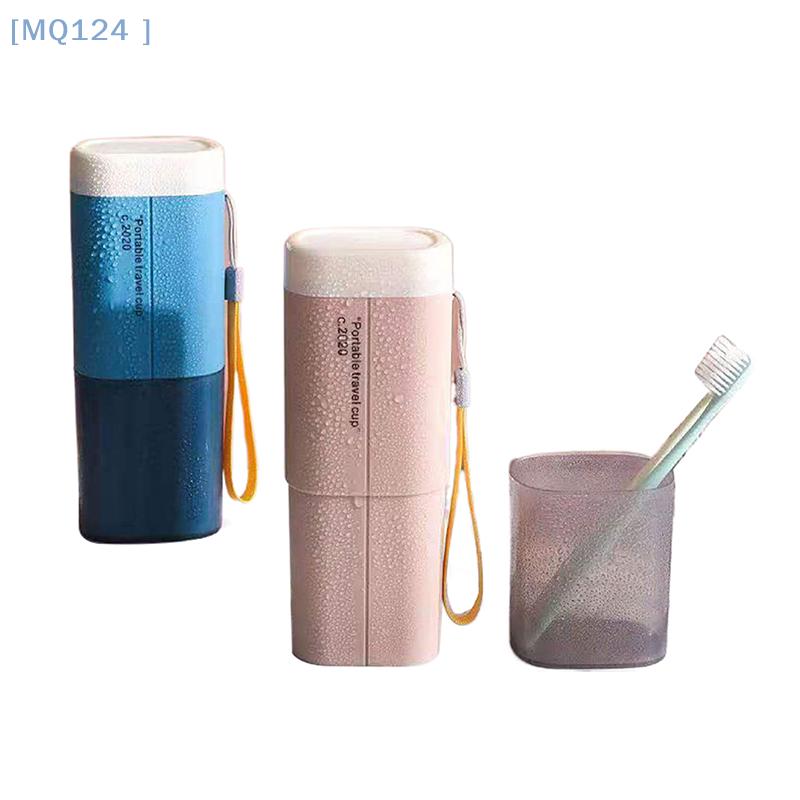 Porta spazzolino da denti da viaggio, porta dentifricio, scatola portaoggetti portatile, organizer per accessori da bagno da viaggio all'aperto