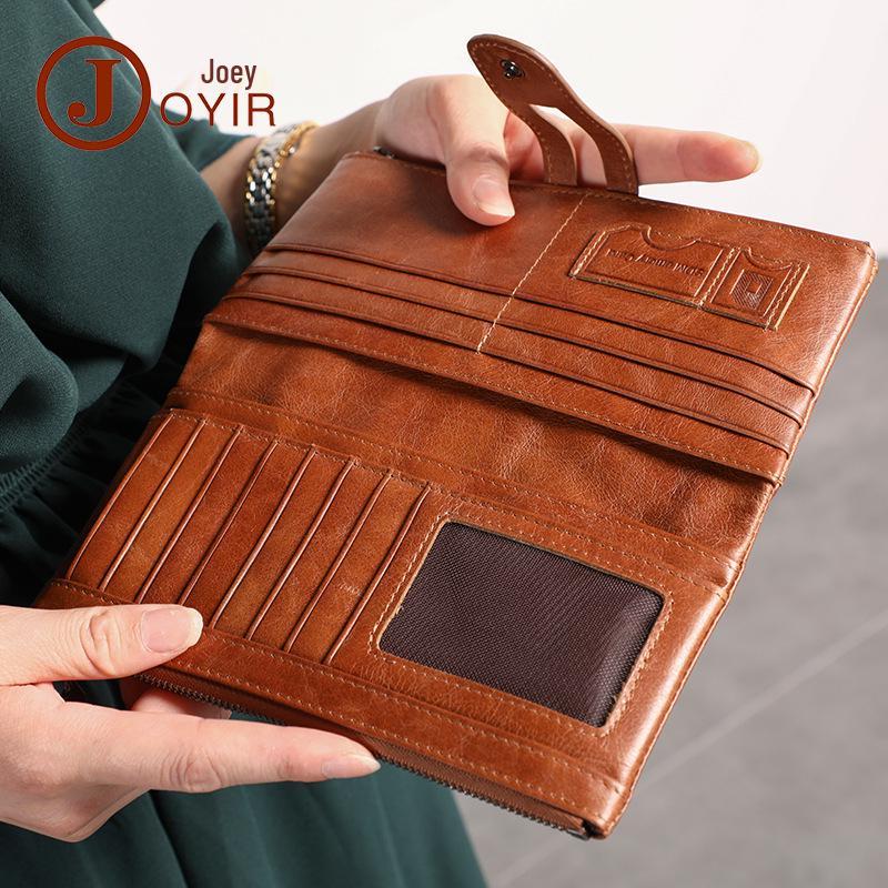JOGUJOS Women's Genuine Leather Long Wallet and Card Holder
