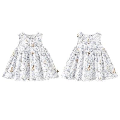 TONGTAI Baby Girl Summer Cotton Sleeveless Vest Dress