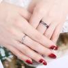 Black and White Rhombus Ring for Boys and Girls Couples Simple Pair Ring