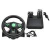 PC Racing Wheel Game Steering Wheel 180 Degree Car Racing Driving Wheel with Pedal for Racing Game