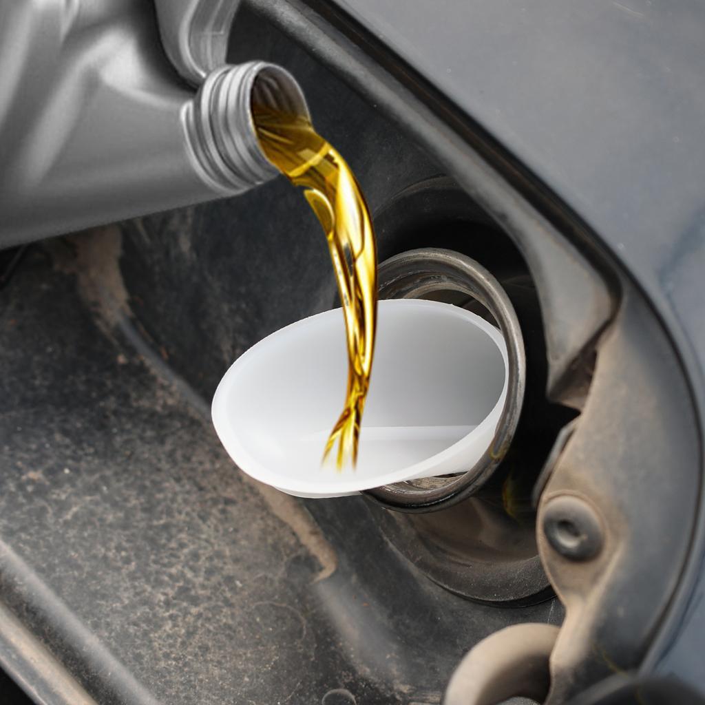Petrol Fuel Filler Filling Funnel Tube Plastic White Long Spout Add Oil Fuel Glass Water Small Diameter Funnel Car Accessory