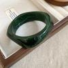 European and American blue smudged acrylic bracelet niche retro exaggerated bracelet personality fashion design sense jewelry