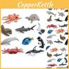 Detailed Static Ocean Life Pvc Model Toys Gray Whale Shark Crab Octopus