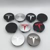 100pcs 57mm 56mm For Model 3 Model Y Model S X Car Emblem Wheel Hub Center Cap Badge Covers Decals Styling Accessories