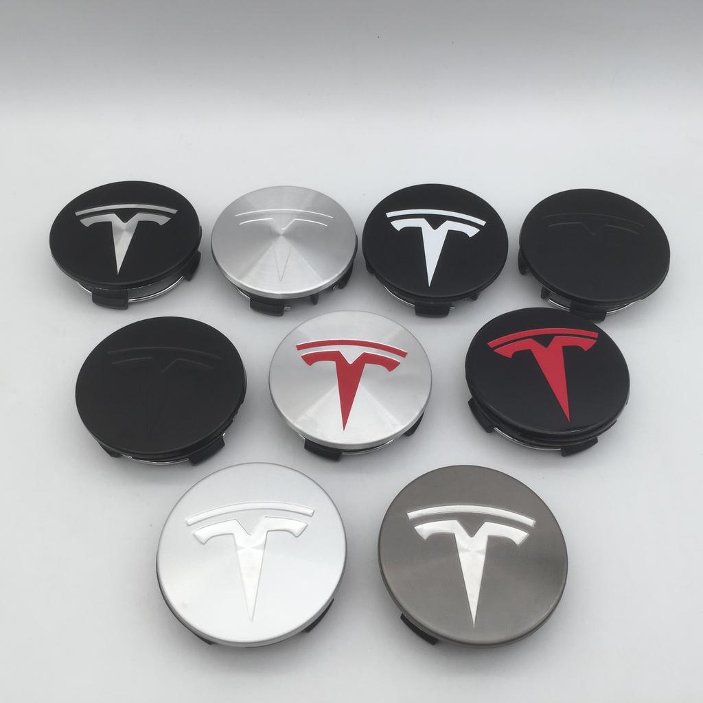 19+1pcs 57mm 56mm For Tesla Model 3 Model Y Model S X Car emblem Wheel hub Center Cap Badge covers Decals Styling accessories