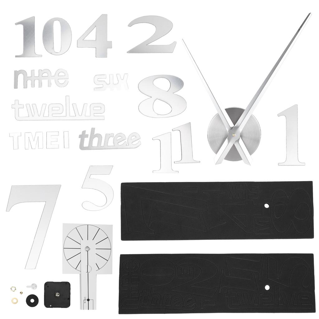 Frameless DIY Wall Clock Modern Mirror Wall Sticker for Home Living Room Bedroom Decor