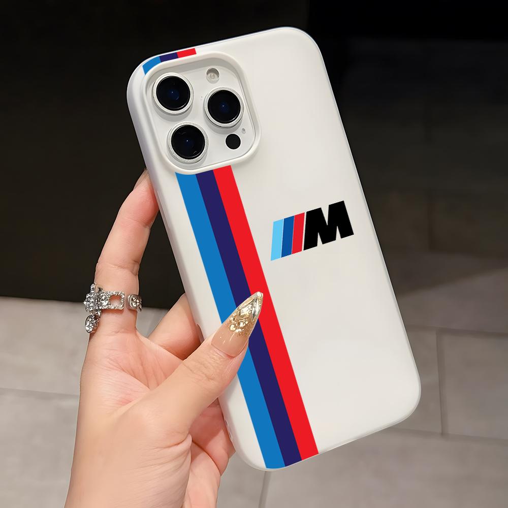 B-BMW-Motorcycle Logo Phone Case For IPhone 17 Air 16 E 15 14 Plus 13 12 11 Pro Max 2 Soft Frosted Candy Transparent Jelly 2-in- Vhpx10