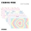 8Pcs Korean Y2K Sweet Cool Pink Black English Material Sticker Scrapbook Journal Background Stickers DIY Phone Case Base Paper