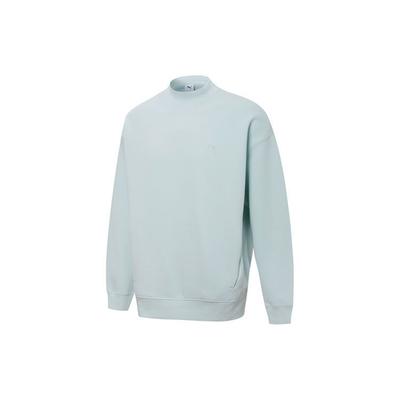 Mmq Crew Embroidered Logo Knit Sweater Men Tops Blue 534672-62