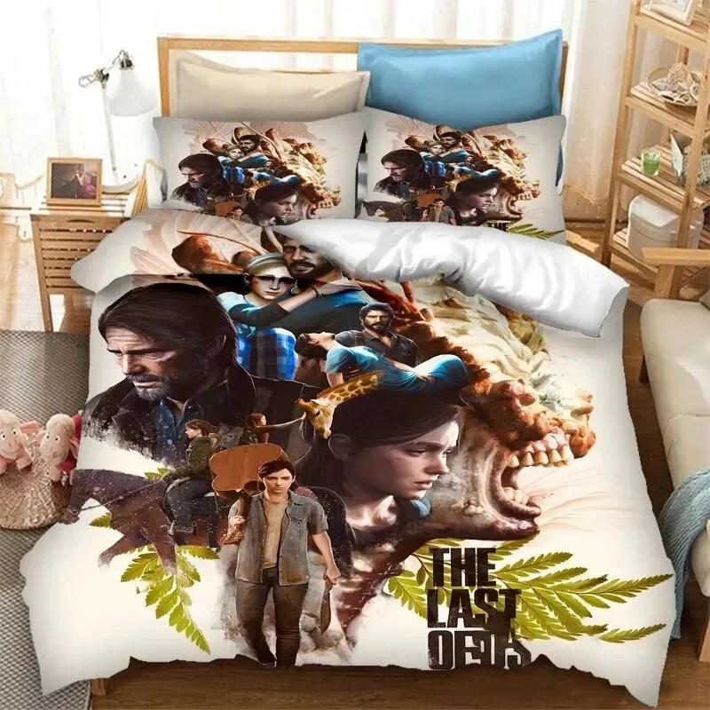 

3D Печать Игровой Набор Постельного Белья The Last Of Us Part Двуспальный Полуторный Кинг Пододеяльник Одеяло Наволочка Мальчики Девочки Взрослые Спальня 70x133cm 3pcs