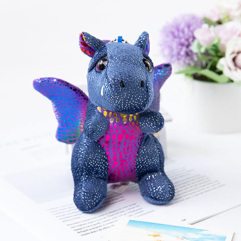 Adorable Plush Dinosaur Keychain Realistic Pterosaur Toy Gift With Bright Fabric