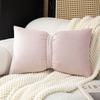 Velvet Bow Pillow Soft Plush Cushion Cover Home Decor Solid Color Pillow Covers Living Room Bedroom Tatami Decorative Pillowcase