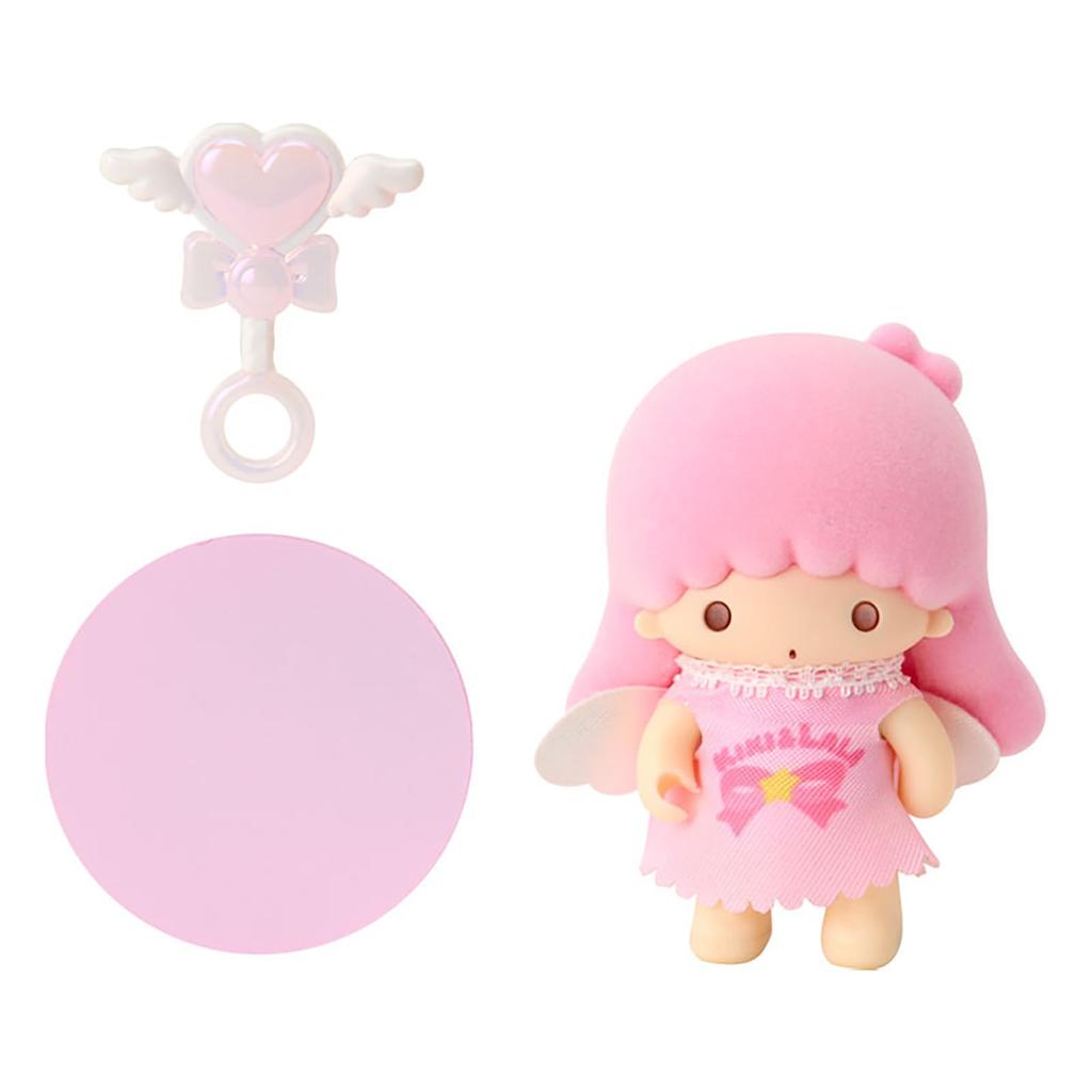 Sanrio Little Twin Stars Lala Flocked Doll Angel 396681 (Pitatto Friends Mini) – For Ages 15+