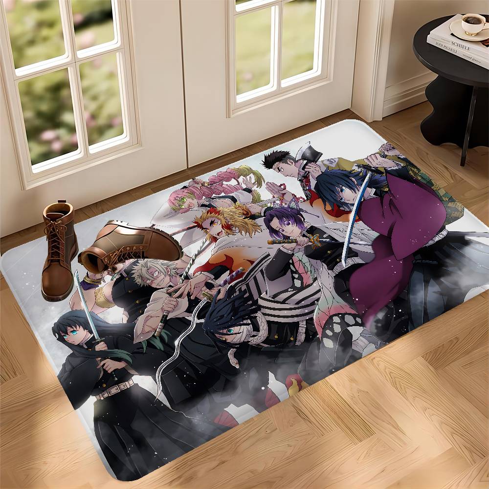 Anime Demon Slayer Floor Mat Retro Multiple Choice Living Room Kitchen Rug Non-Slip Modern Home Decor