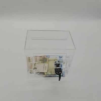 Transparent Piggy Bank Case Money Box with 2 Locked Acrylic Money Box with Ideal Savings Solution for Adults for Gifting