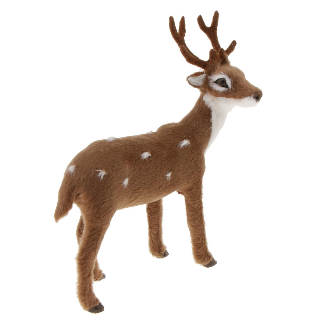 Simulation Standing Deer Animal Model Figurine Home and Crafts