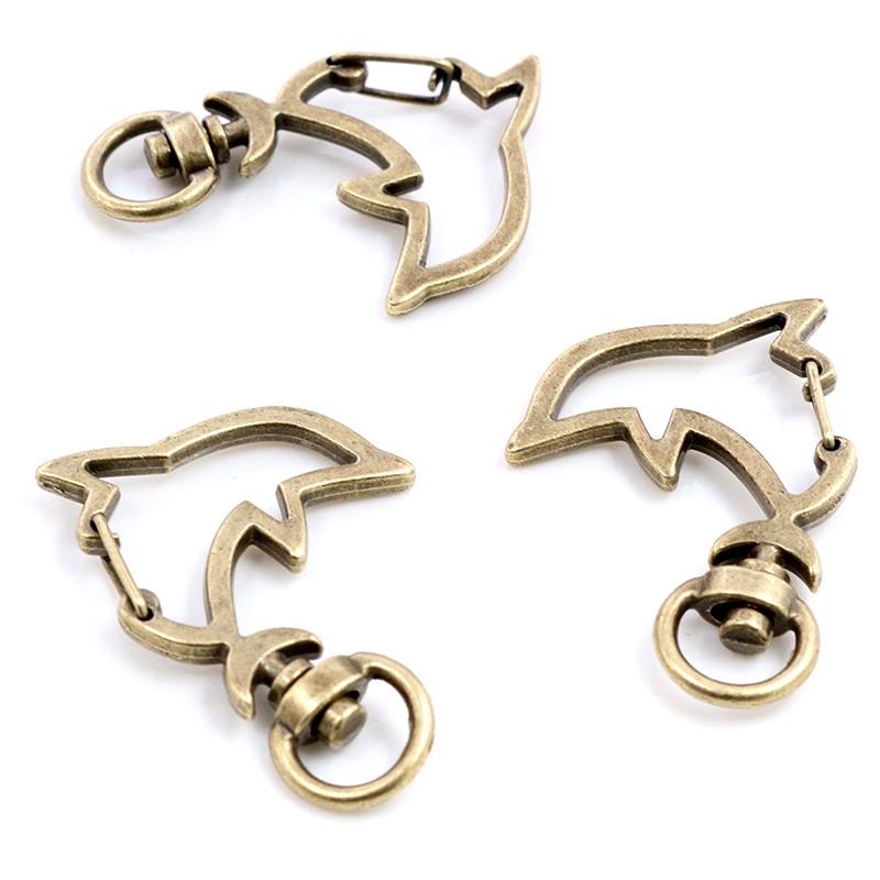 10pcs Cat Heart Snap Hook Trigger Clips Buckles For Keychain Lobster Lobster Clasp Hooks for Key Ring Clasp Jewelry Supplies