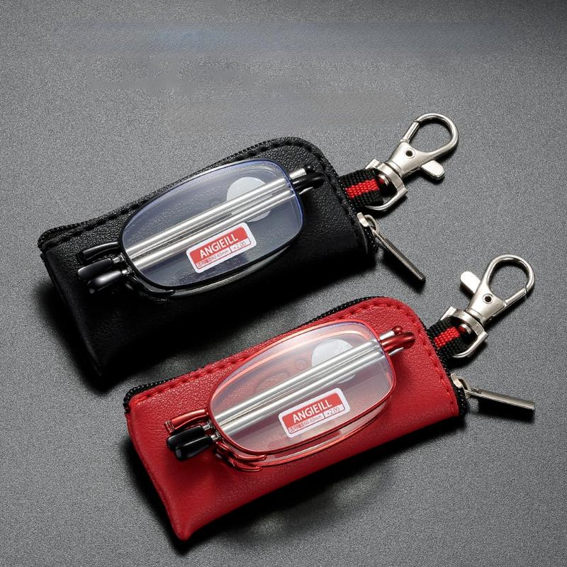 Foldable Presbyopic Glasses Men Anti Blue Light Folding Reading Glasses Women Ultra Light Eyewear With Case +1.0 To +4.0