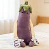 Cartoon Eggplant Plush Pillow With Removable Cover For Sleep And Comfort