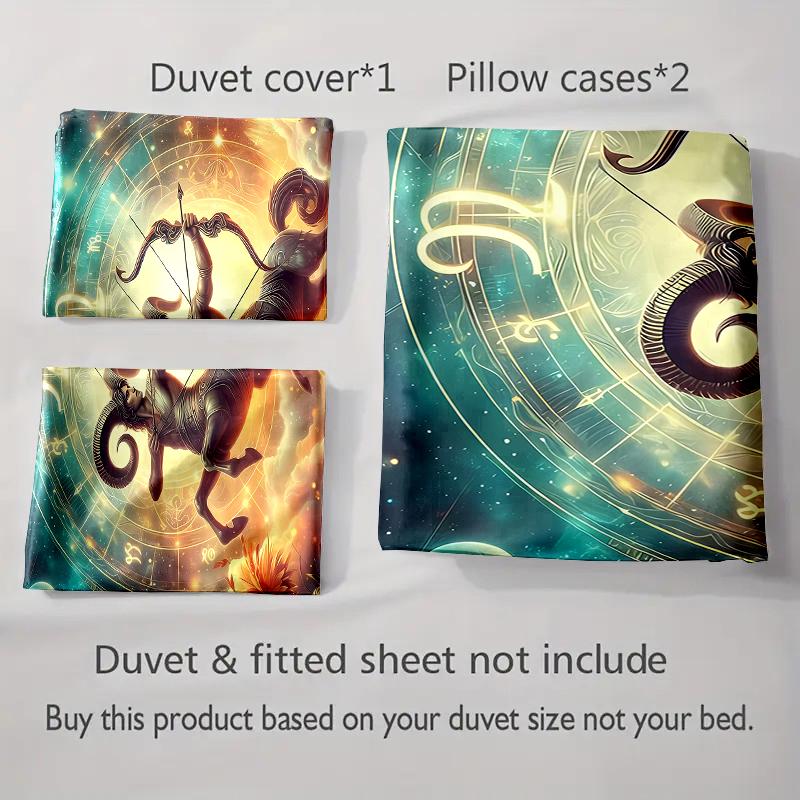 Zodiac centaur design. Bedding Duvet cover sets Duvet covers Pillowcases gifts (1 * Duvet Cover 2 * Pillowcases, without duvet insert)