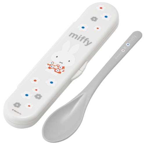 Skater Long Spoon with Case Miffy Monotone Spoon CSAB4AG-A