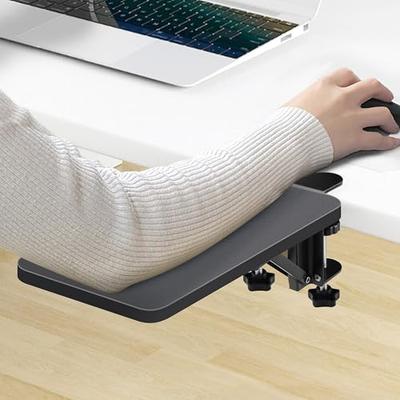 Extensor de Mesa Estável com Dois Grampos Atualizados: Grampo de Extensão para Mesa Dobrável 25*17,5", Bandeja de Teclado Adicional, Mesa Extensível, Alivia a Fadiga, Fácil t