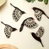 5 Pcs Wooden Flying Bird Wall Art Rustic Scandinavian Style Birds Wall Hanging Decor for Living Room Bedroom Kitchen Office Decor