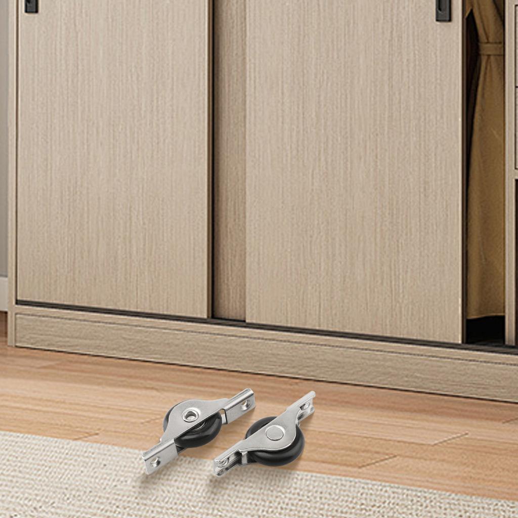 Black Cabinet Door Rollers Convenience And Reliability Damaged Door Rollers Long-term Use No Deformation Daily Life