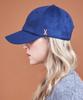 Bajal Studded Logo Wool Oversized Ball Cap Navy