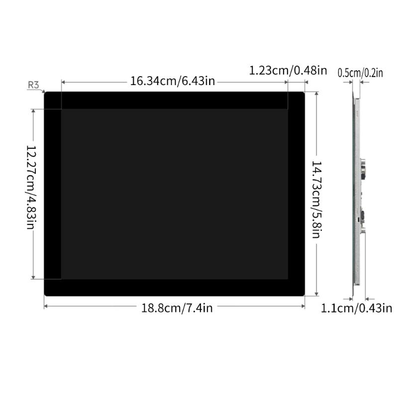 8inches Glass Panel IPS Screen 10 Point Touches LCD Screen 768*1024, Toughened Glass Capacitive Screen