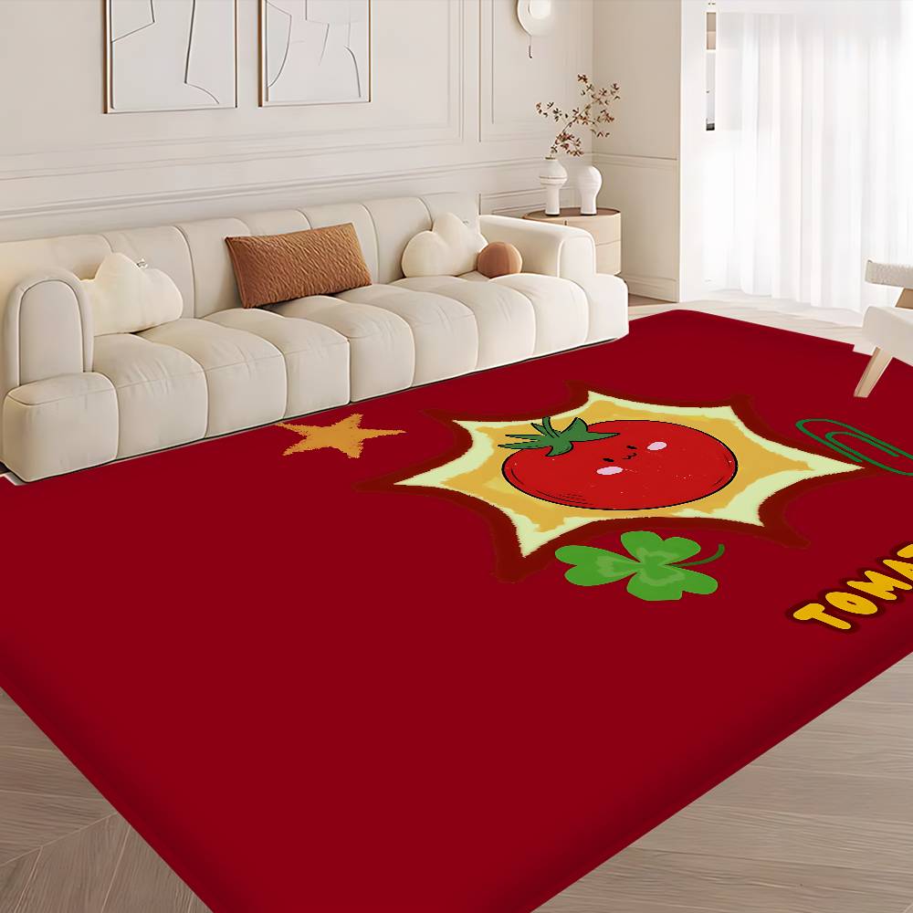 Cartoon Tomato Pattern Entrance Door Mat Nordic Style Home Doormat Bathroom-Toilet Mats Bedroom Hotel Decor Mat