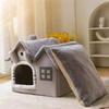 Foldable Cat House Winter Warm Pet House for Indoor Small Dog Bed Mat Basket Kennel Cozy Cave Puppy Condos Kitten Shelter Pet Supplies
