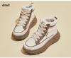 Women Winter Warm Faux Fur Lined Chunky Platform Lace Up Anti Slip PU Leather Ankle Snow Booties