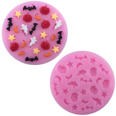 Halloween Pumpkin Ghost Bat Silicone DIY Cake Fondant Biscuit Mold Baking Tool
