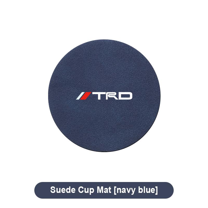 1pcs Suede Car Coaster Mat Water Cup Slots Non-Slip Pad for Toyota Corolla TRD GR Yaris Chr Auris RAV4 Land Cruiser Camry Highlander