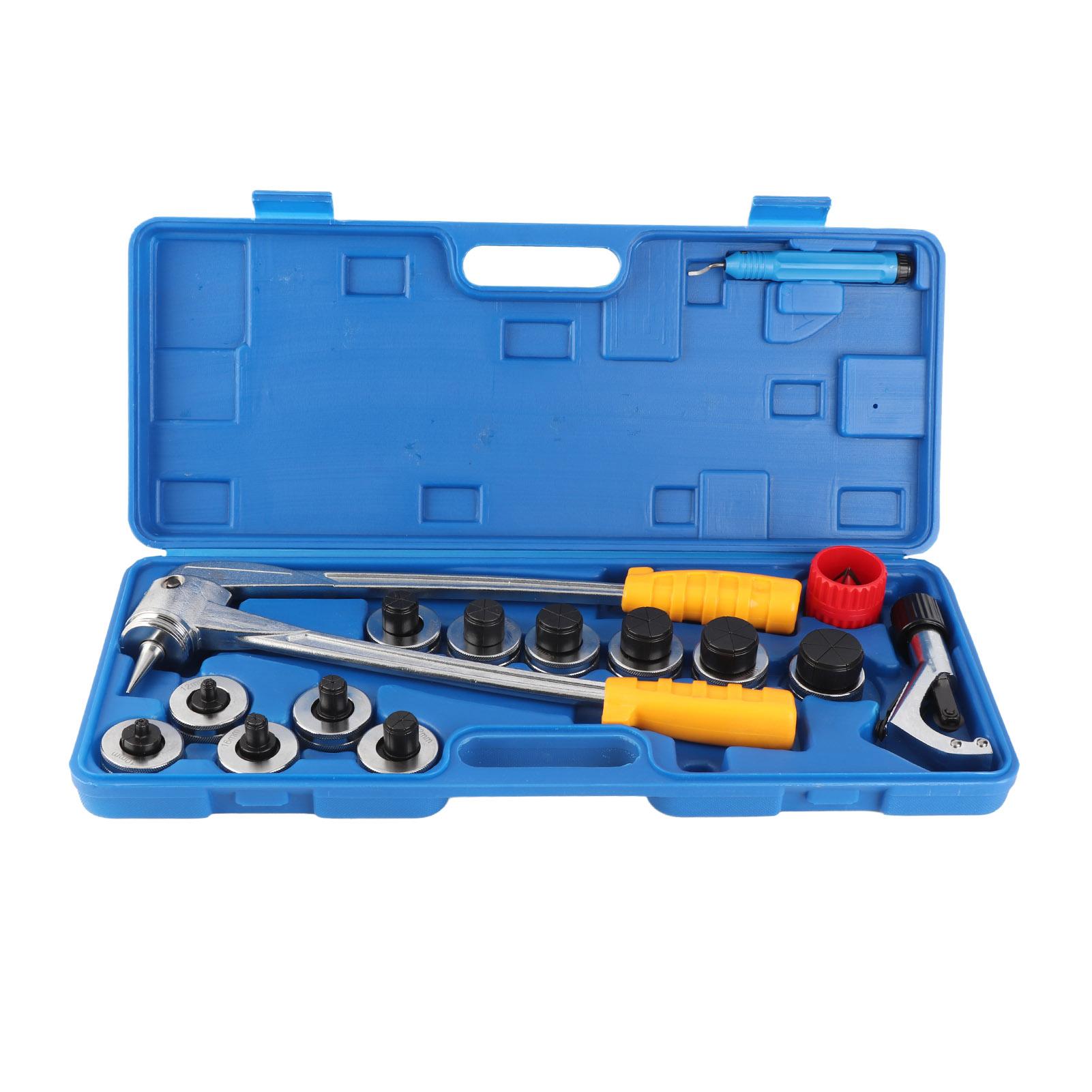 

Copper Pipe Expander Tubing Flaring Tool Lever Type Tubing Expanding Tool Portable Manual Copper Aluminum Pipe Tube Expander Kit