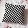 Checkerboard Cushion Cover Premium Comfort Reversible Pillow Cove Two in One Design for Any Room  Car Interior