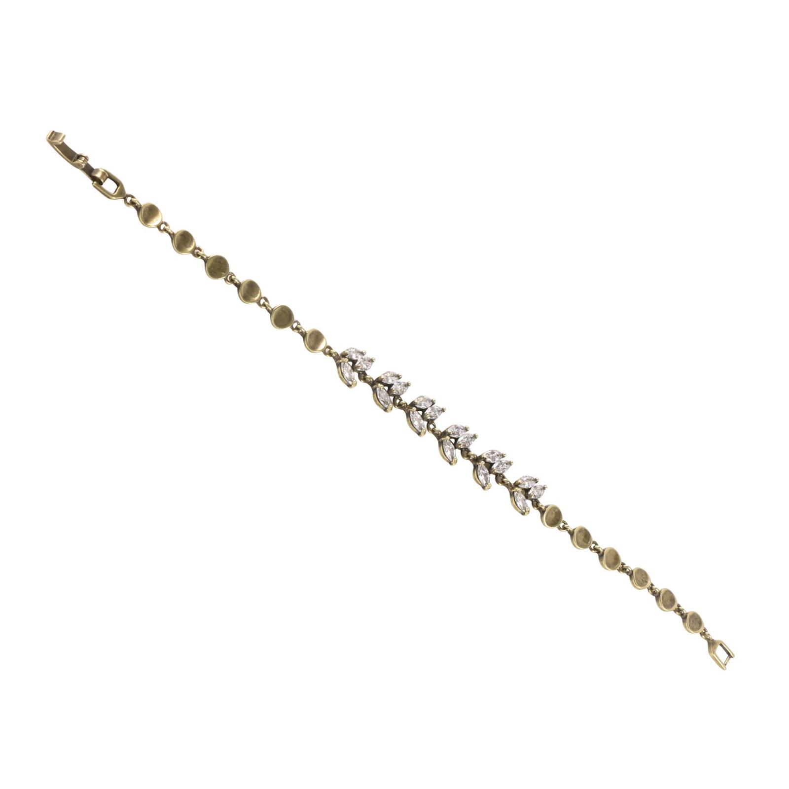 

Винтажный вдохновенный серебряный браслет из латуни со стразами, сочетающий средневековый стиль и современную моду для женщин на каждый день