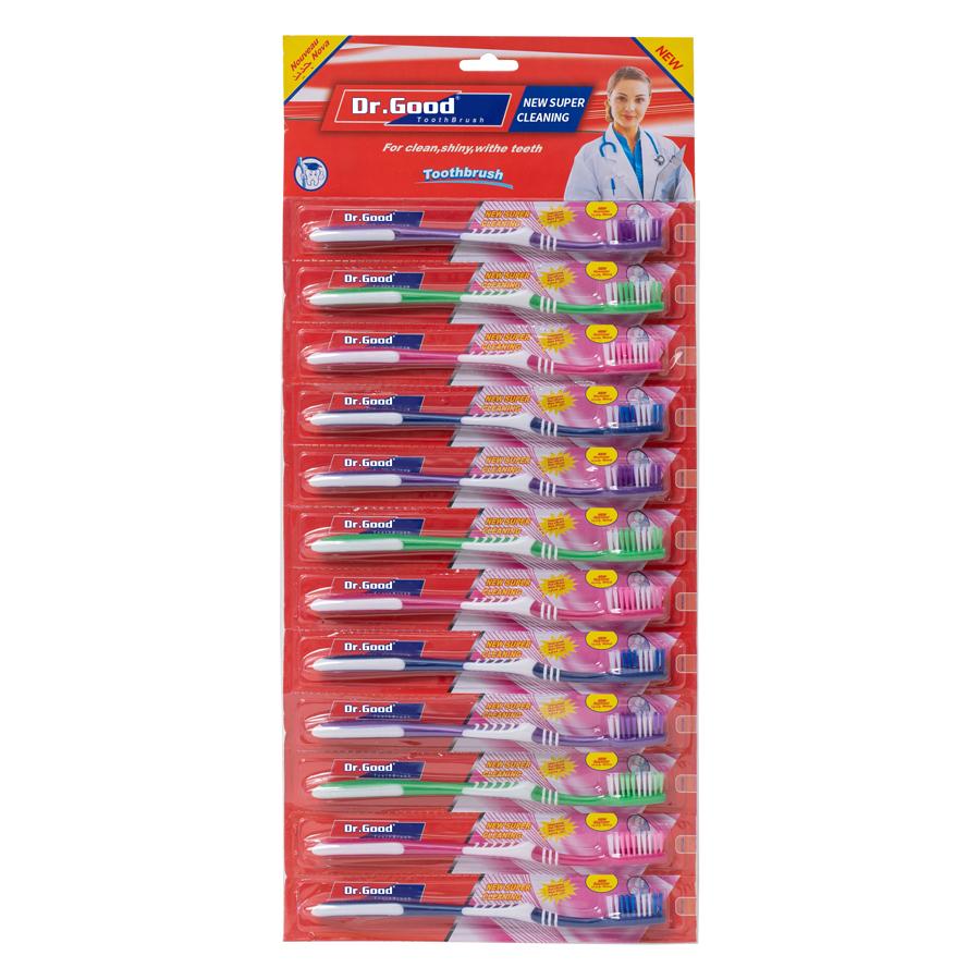 

12 шт. мануальных зубных щеток со щетиной средней жесткости для чистки полости рта, доступные по цене для взрослых и семей