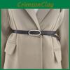 Leather Color Solid Waist Belt With Alloy Buckle For Women Office Gift Wear