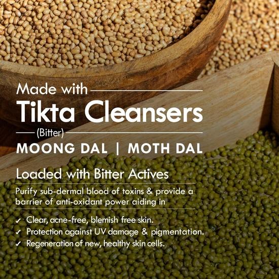 Nat Habit Masoor Dal Face Wash, Fresh Daily Tikta For Men & Women, Skin Brightening, With Masoor & Moth Dal - 100g