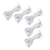 5pcs Replacement Electrode Wires 2.35mm 2 Pin Connector Electrodes Lead Wire for TENS Massager White