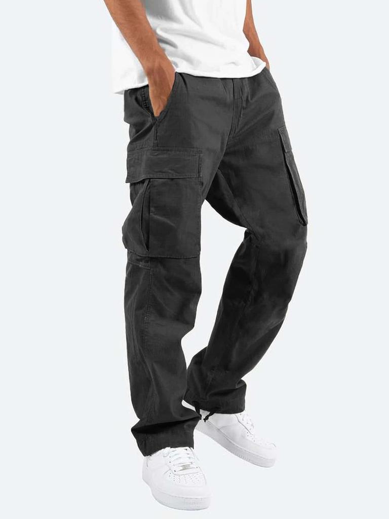 2025 Men's European & American Multi-pocket Drawstring Workwear Trousers