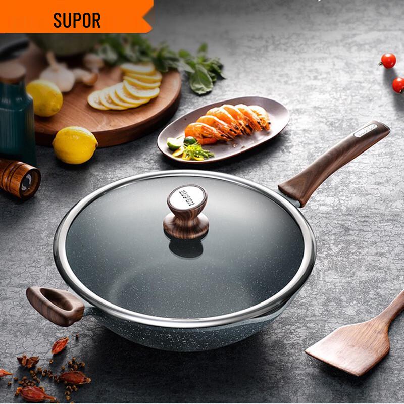 Supor 32cm Non-Stick Maifan Stone Wok